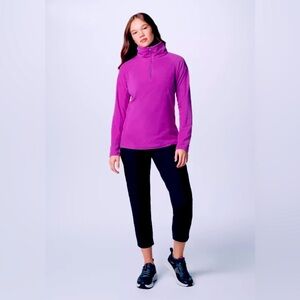Columbia Artic Air Fleece 1/4 Zip Fleece Top Magenta Size M NWT